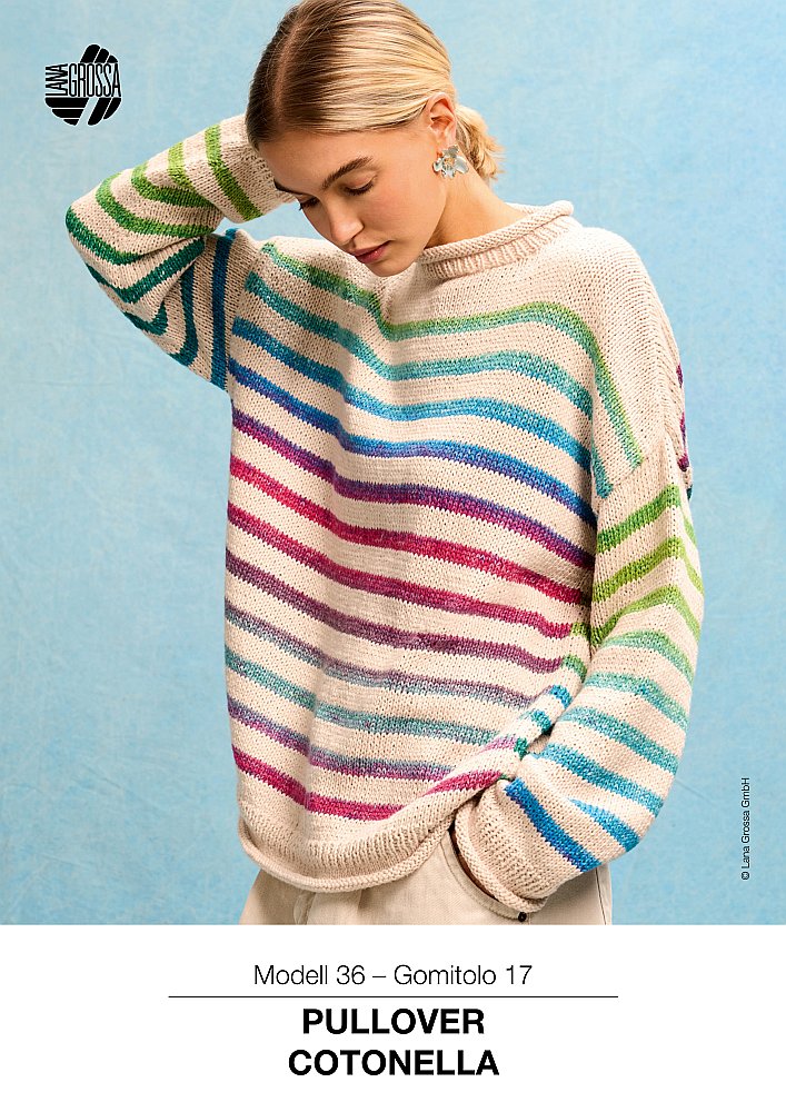 Pullover Cotonella mit Streifenmuster