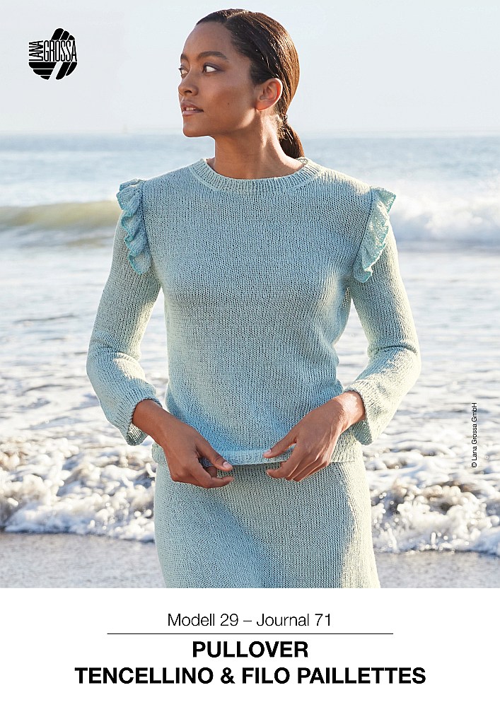 Pullover Modell 29 aus Journal 71 mit Tencellino & Filo Paillettes