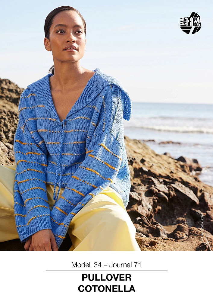 Pullover Modell 34 mit Matrosenkragen aus Cotonella