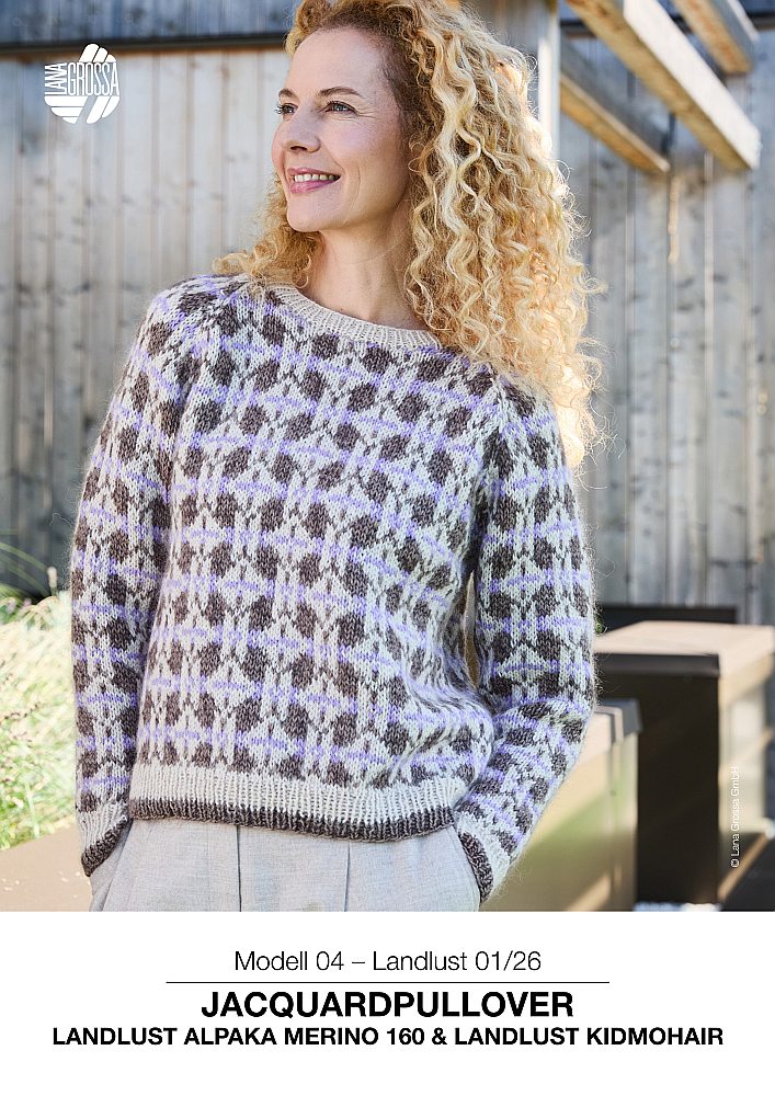 Jacquardpullover Landlust Alpaka Merino 160 & Landlust Kidmohair