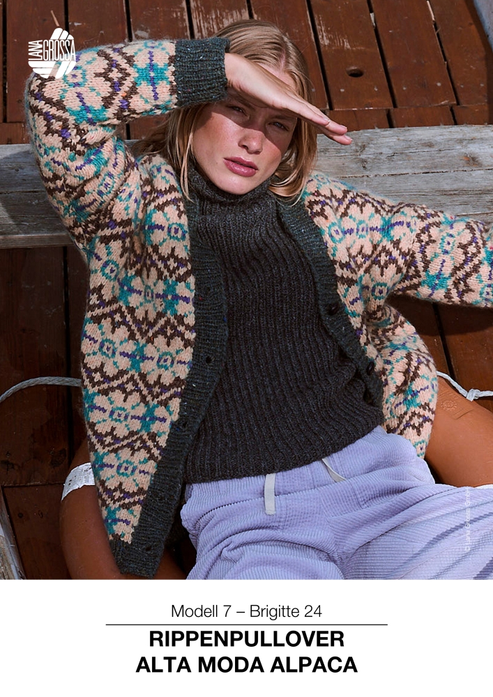 Rippenpullover Alta Moda Alpaca