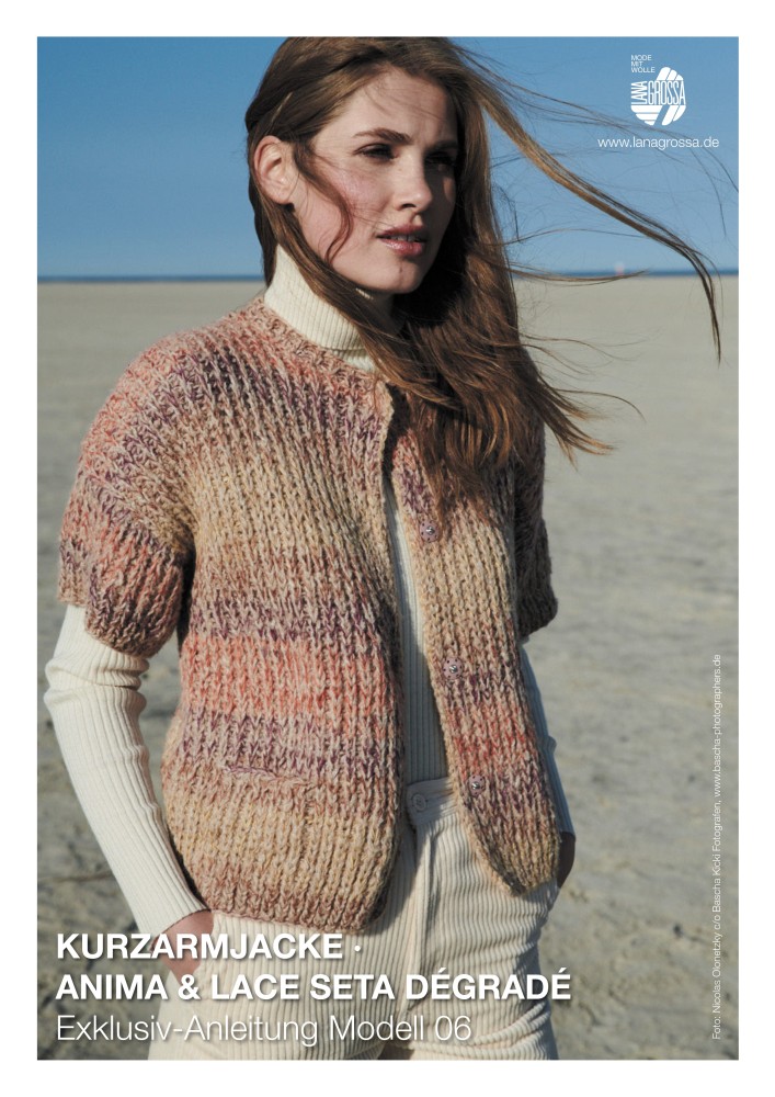 Kurzarmjacke Anima & Lace Seta Dégradé