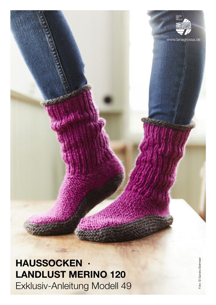 Haussocken Landlust Merino 120 Modell 49