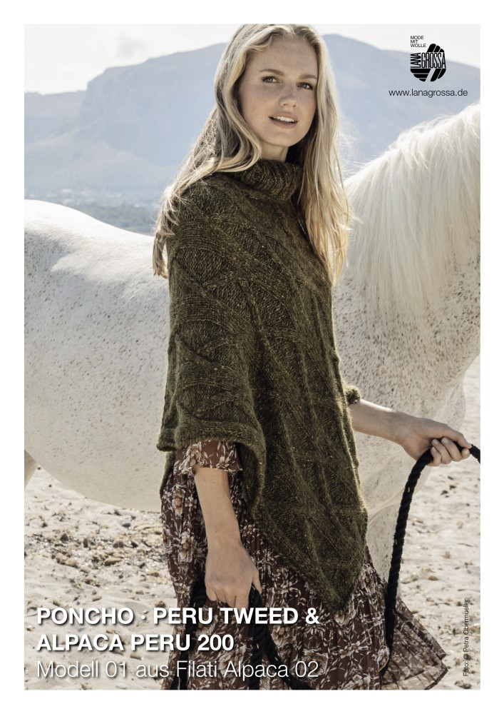 Poncho aus Peru Tweed & Alpaca Peru 200