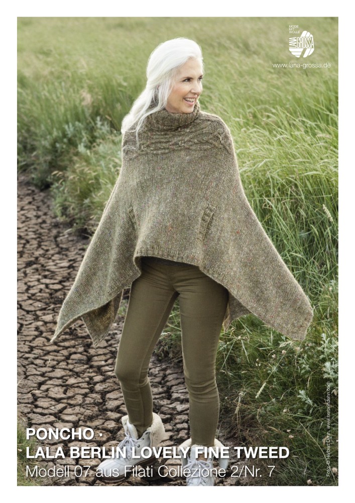 Poncho Lala Berlin Lovely Fine Tweed