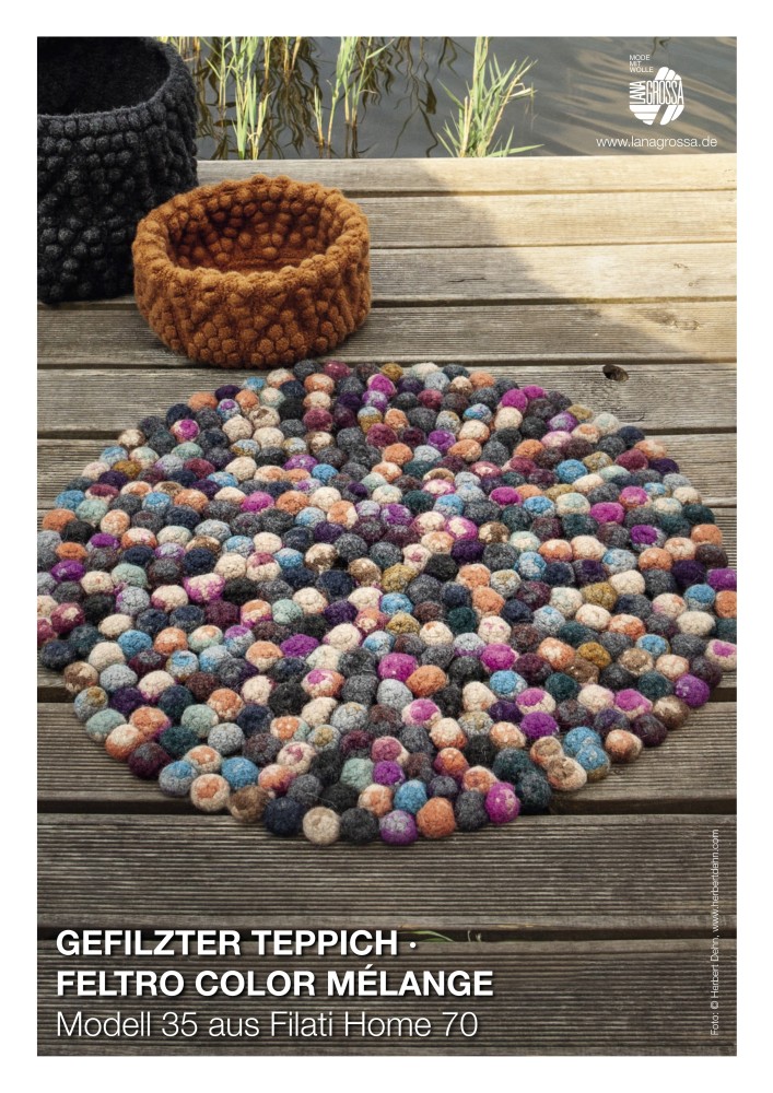 Gefilzter Teppich Feltro Color Mélange