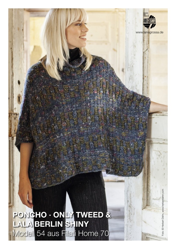 Poncho Only Tweed & Lala Berlin Shiny