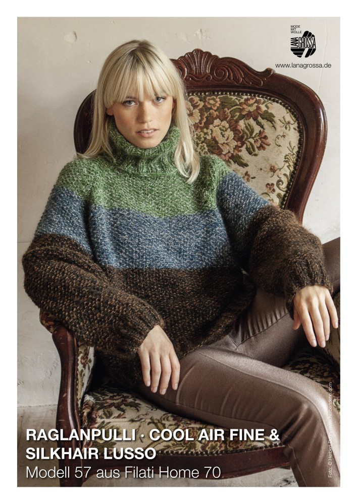 Raglanpullover Cool Air Fine & Silkhair Lusso
