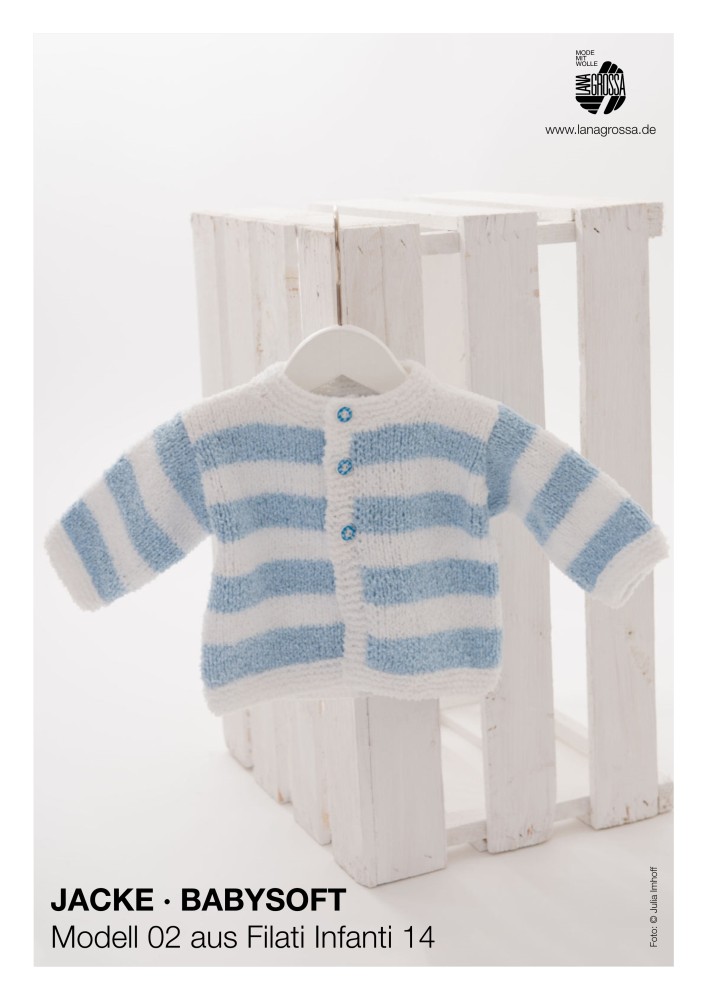 Babyjacke Babysoft in Streifenmuster