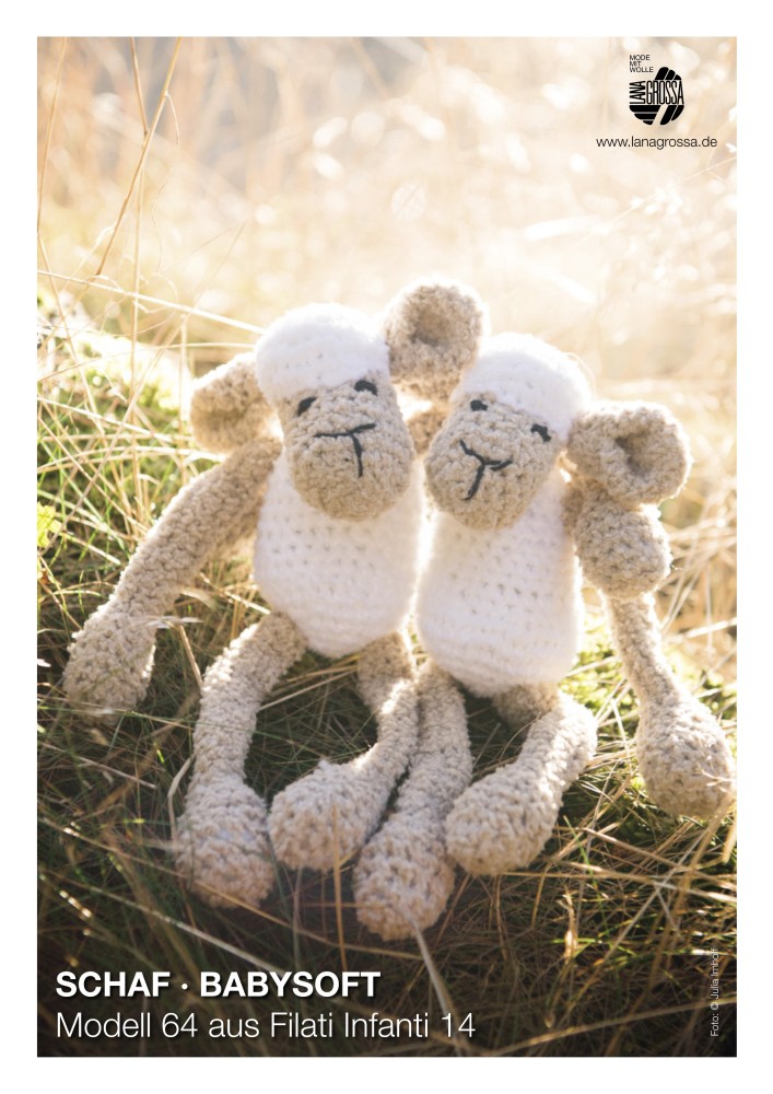 Schaf Babypuppe aus Babysoft Garn