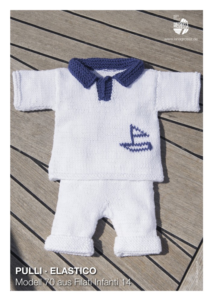 Baby-Pulli Elastico mit Segelschiff-Motiv