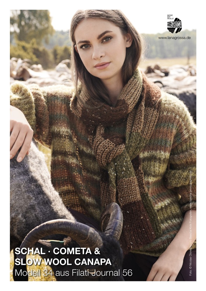 Schal Cometa & Slow Wool Canapa