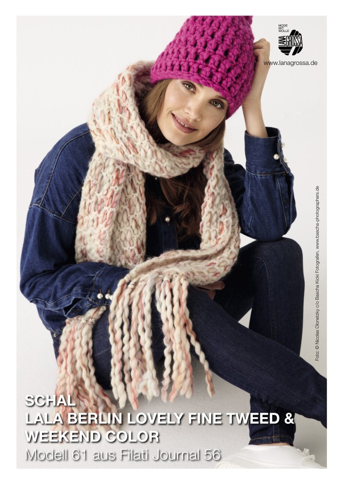 Schal Lala Berlin Lovely Fine Tweed & Weekend Color