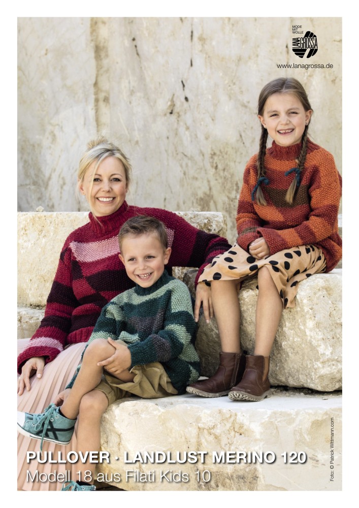 Pullover Modell 18 aus Filati Kids 10 mit Landlust Merino 120