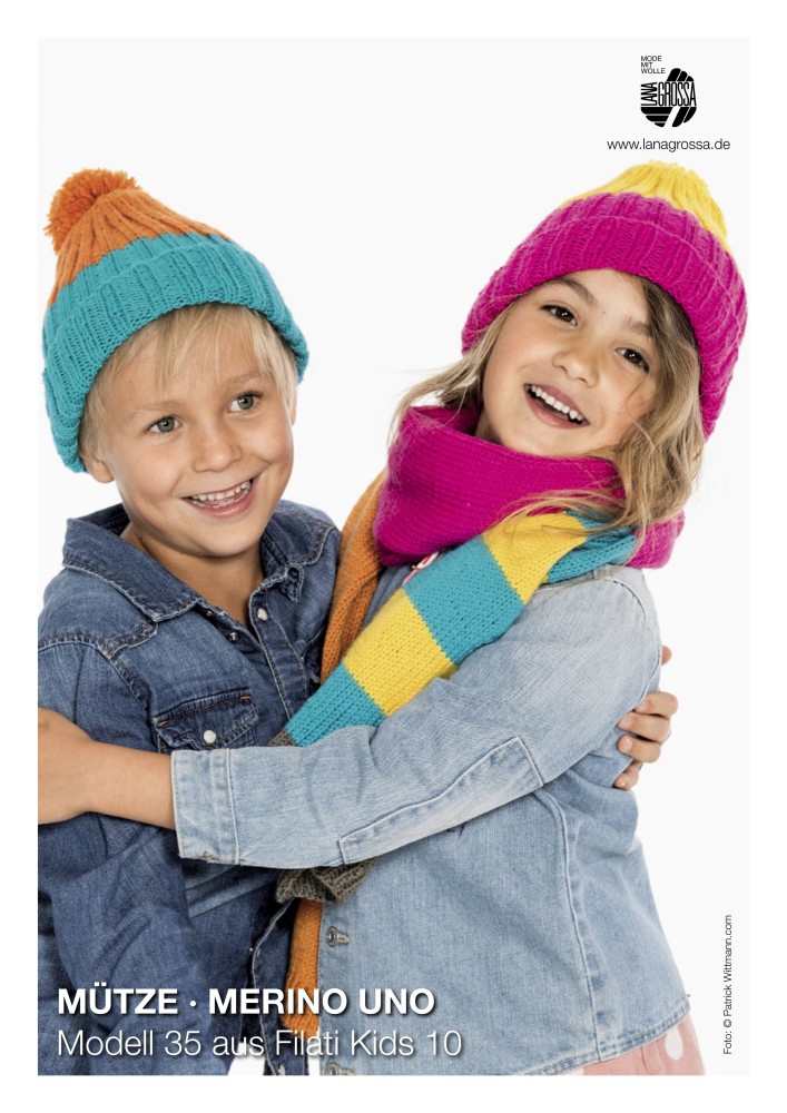 Mütze Merino Uno Modell 35 aus Filati Kids 10