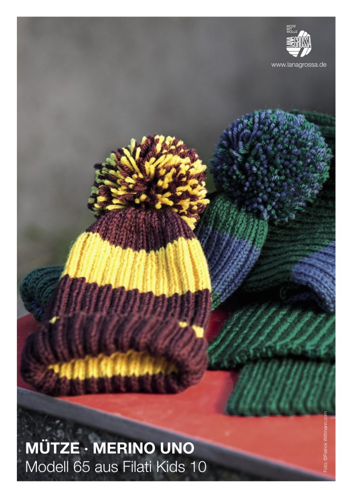 Mütze Merino Uno Modell 65 aus Filati Kids 10
