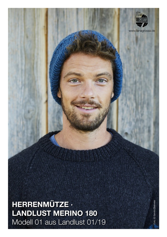 Herrenmütze Landlust Merino 180