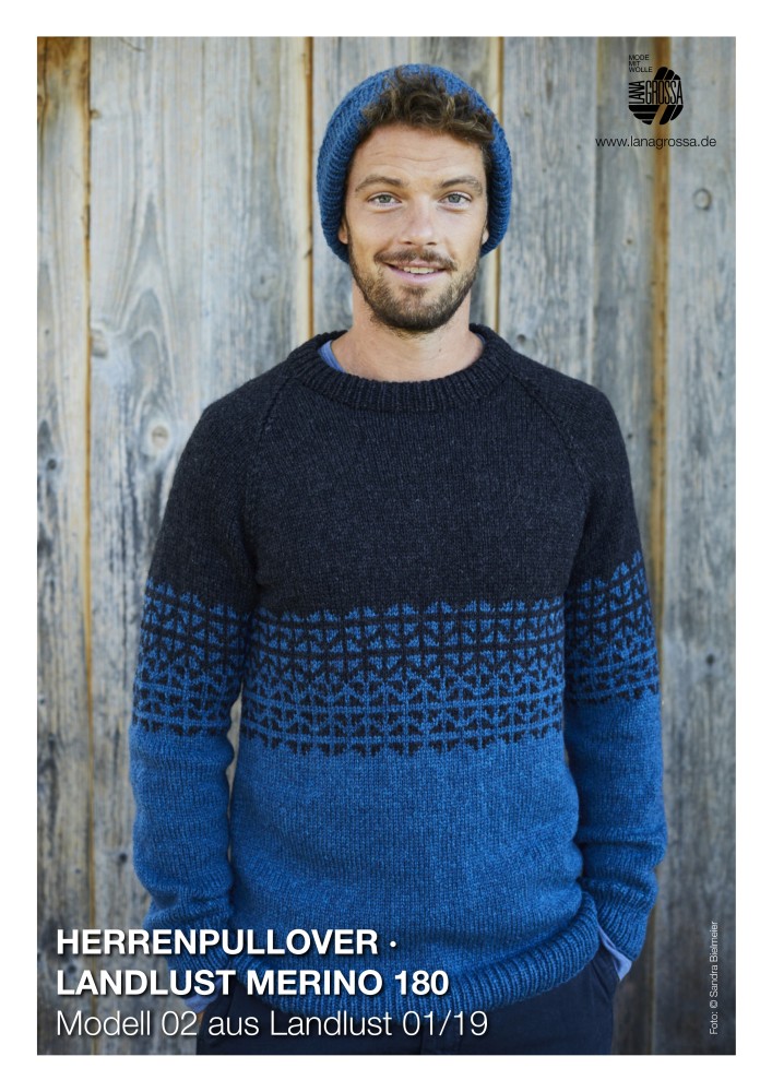 Herrrenpullover Landlust Merino 180 Modell 02