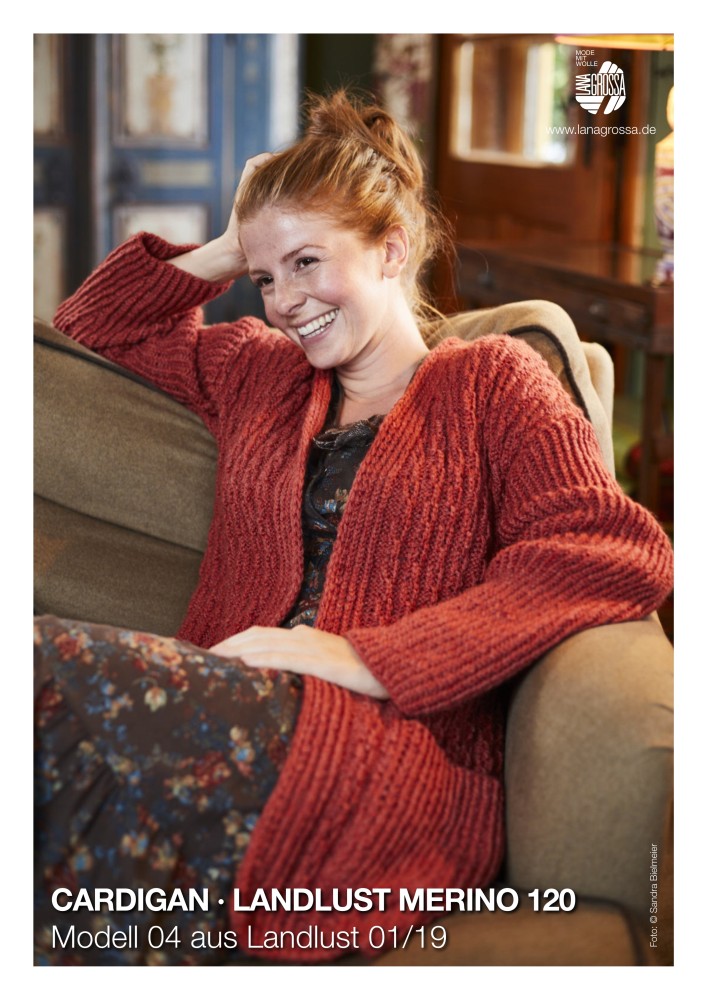 Cardigan Landlust Merino 120 Modell 04