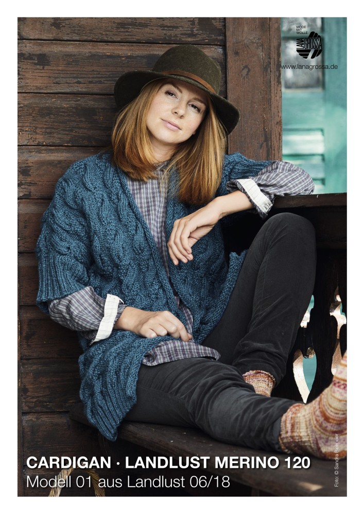 Cardigan Landlust Merino 120 Modell 01