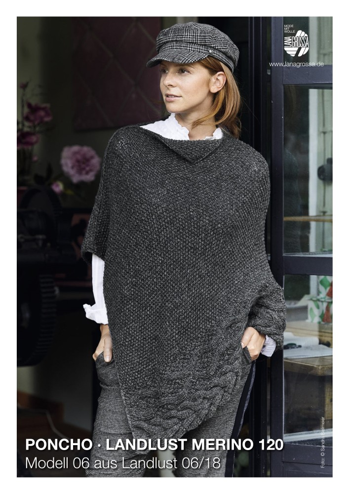 Poncho aus Landlust Merino 120