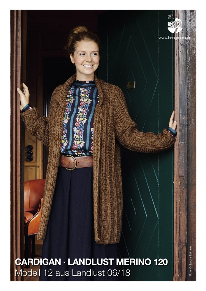 Cardigan Landlust Merino 120 Modell 12