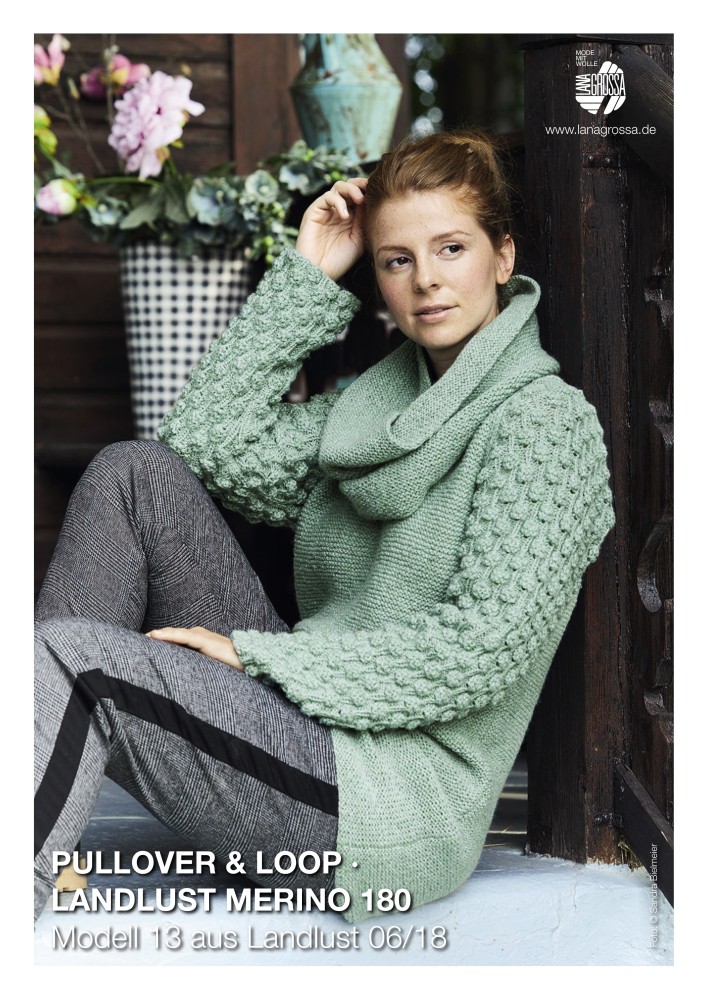 Pullover und Loop mit Noppenmuster aus Landlust Merino 180