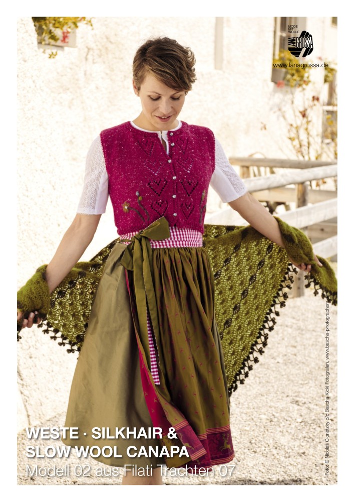Weste aus Silkhair und Slow Wool Canapa
