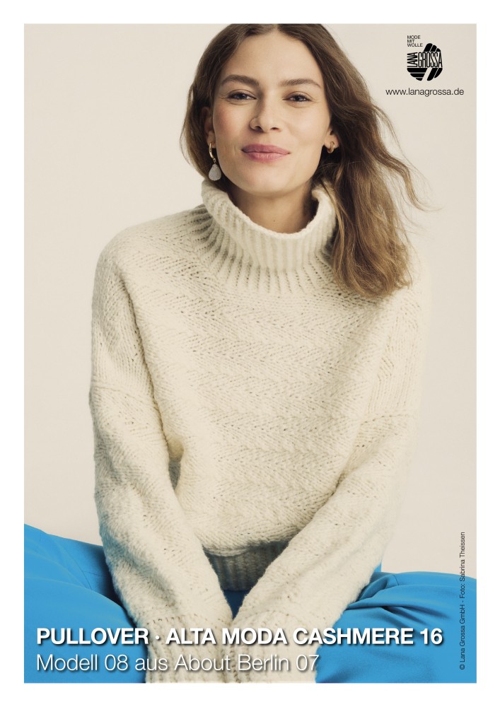 Pullover Alta Moda Cashmere 16 im Fischgratmuster