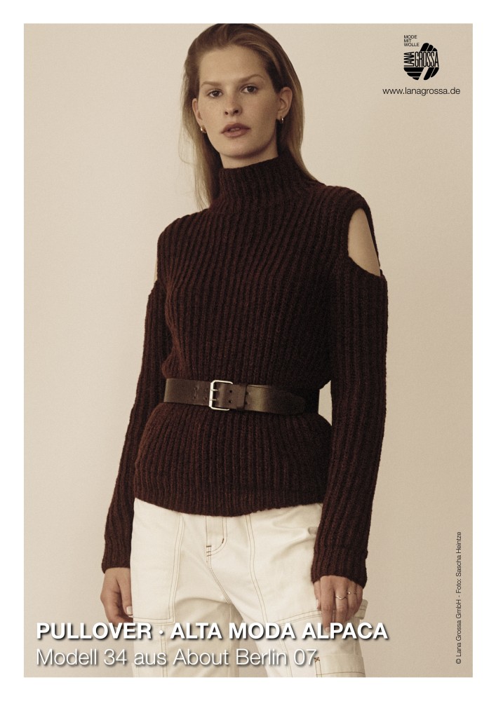 Pullover Alta Moda Alpaca mit Cut-Outs an den Schultern