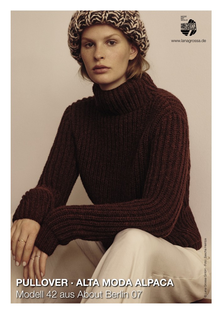 Pullover Alta Moda Alpaca mit Stehkragen