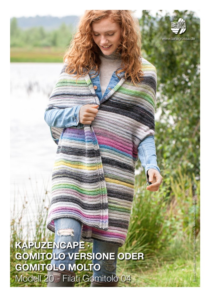 Kapuzencape Gomitolo Versione oder Gomitolo Molto