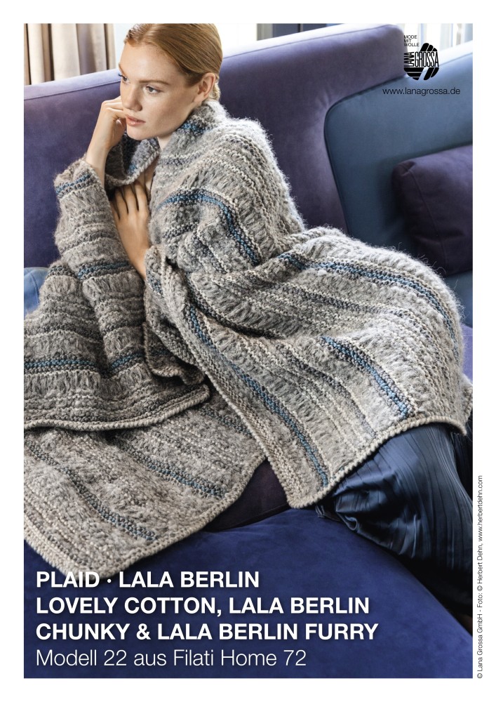 Plaid Lala Berlin im Muster- und Materialmix