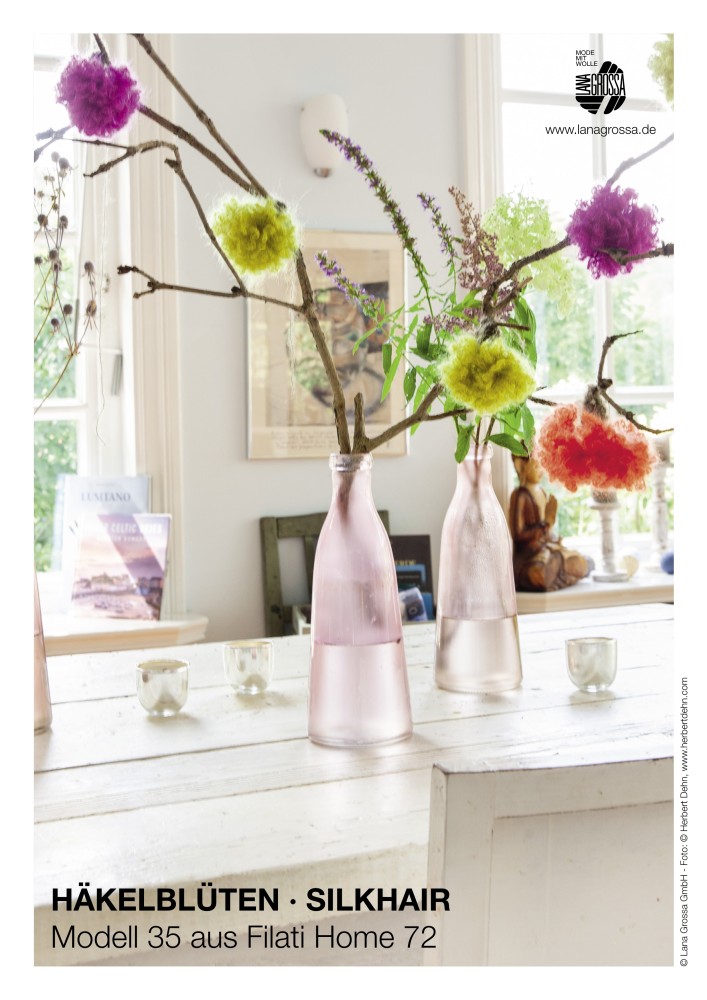 Häkelblüten aus Silkhair