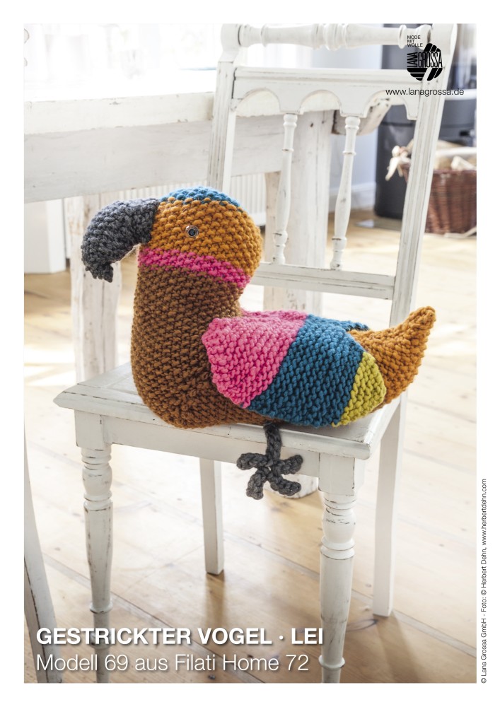 Gestrickter Vogel „Lei“