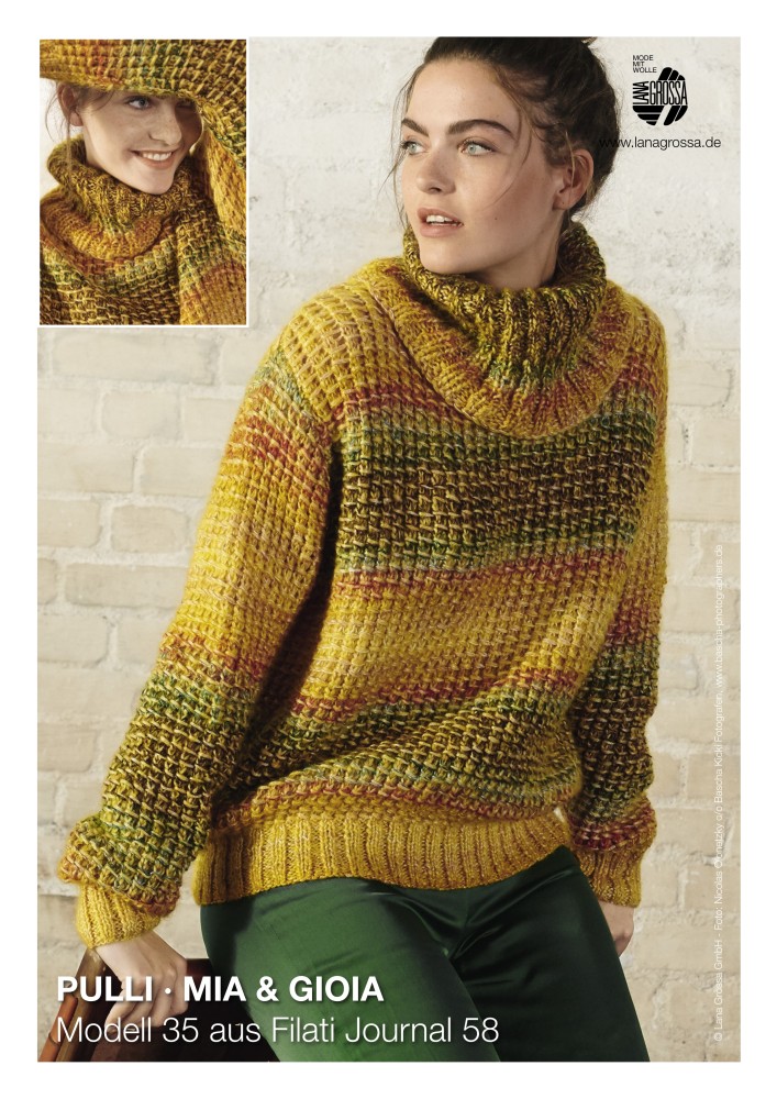 Pullover Mia & Gioia mit Rollkragen im Strukturmuster