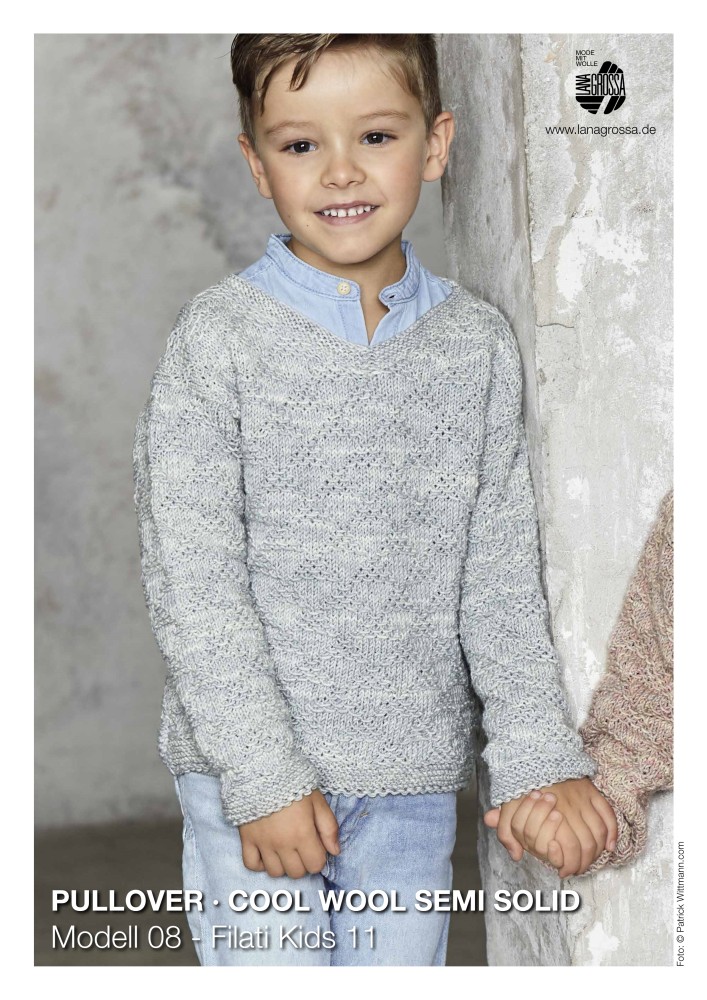 Pullover Cool Wool Semi Solid Modell 08 - Filati Kids 11