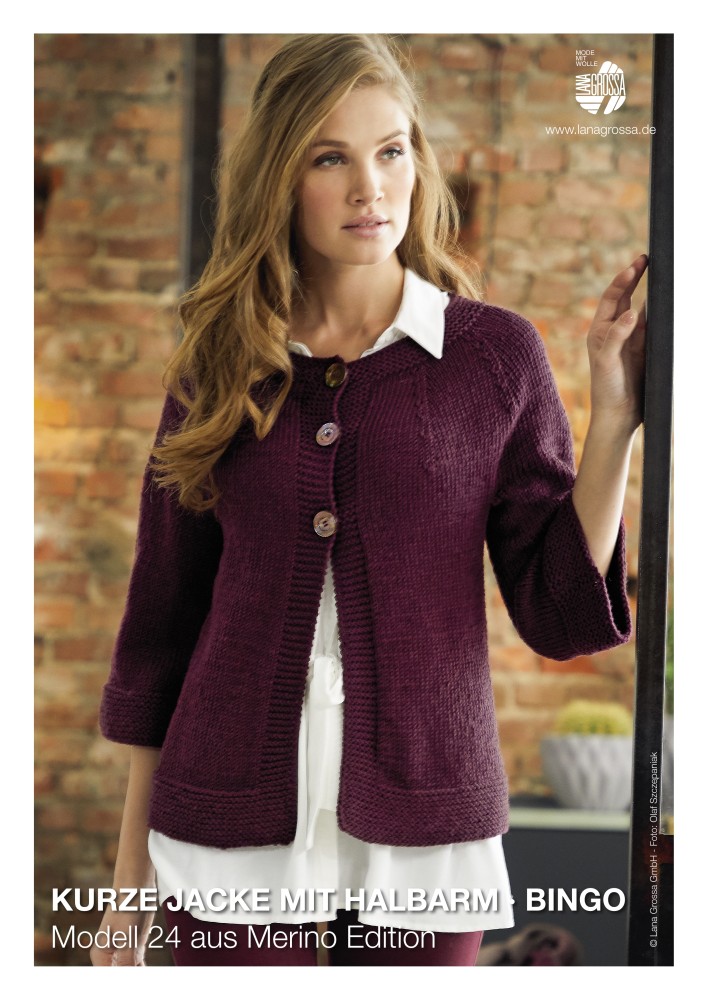 Kurze Jacke mit Halbarm Bingo aus Merino Edition