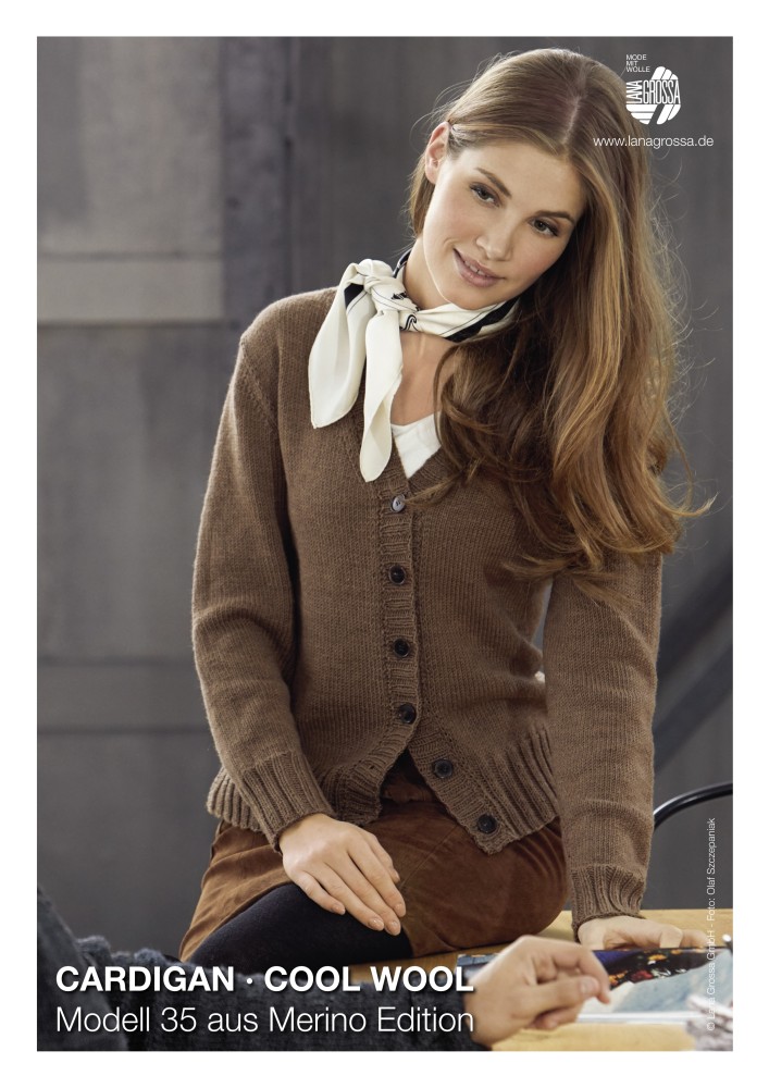 Cardigan Modell 35 aus Merino Edition
