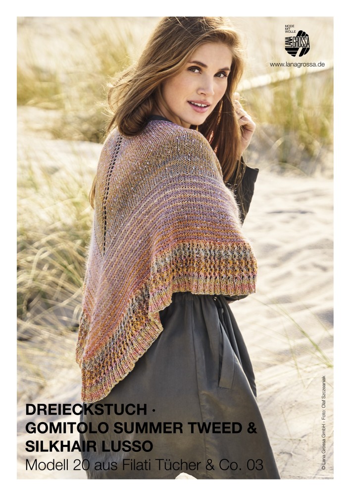 Dreieckstuch Gomitolo Summer Tweed & Silkhair Lusso