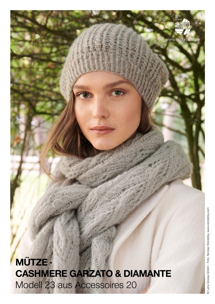 Mütze aus Cashmere Garzato & Diamante