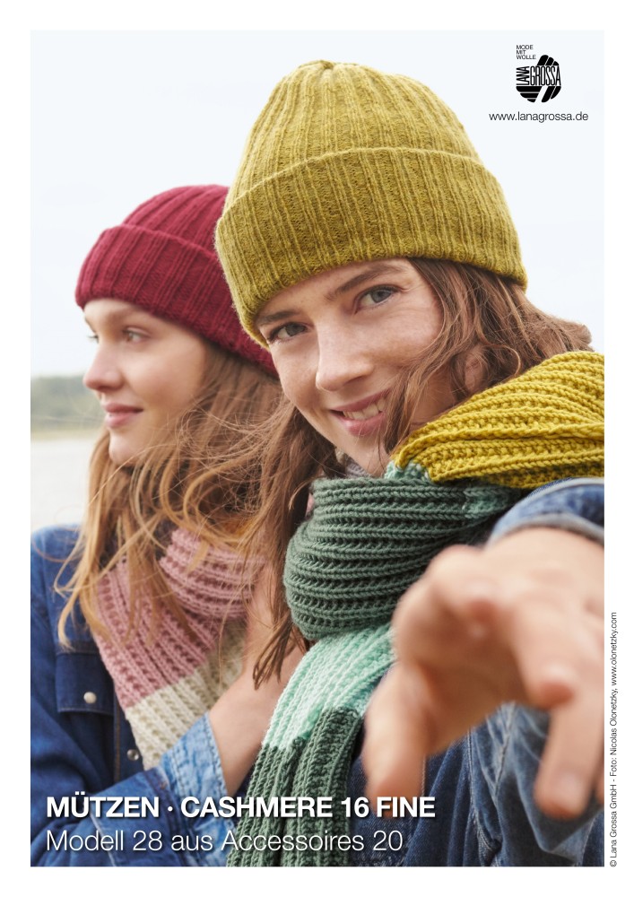 Mütze Modell 28 aus Cashmere 16 Fine