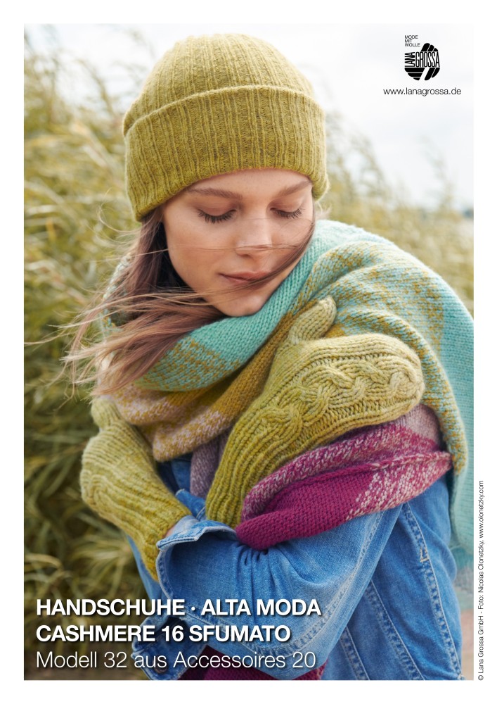 Handschuhe Alta Moda Cashmere 16 Sfumato