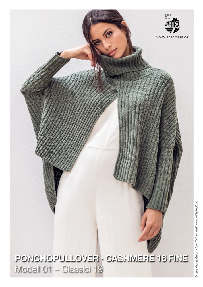 Ponchopullover Cashmere 16 Fine