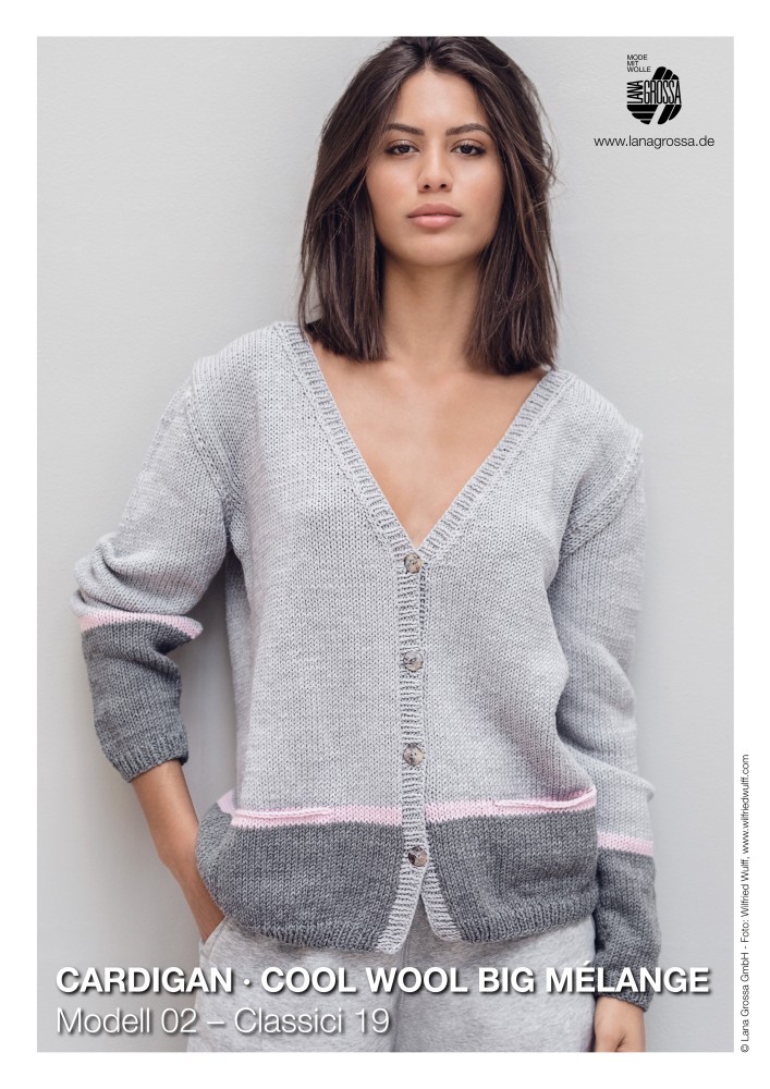 Cardigan Cool Wool Big Mélange
