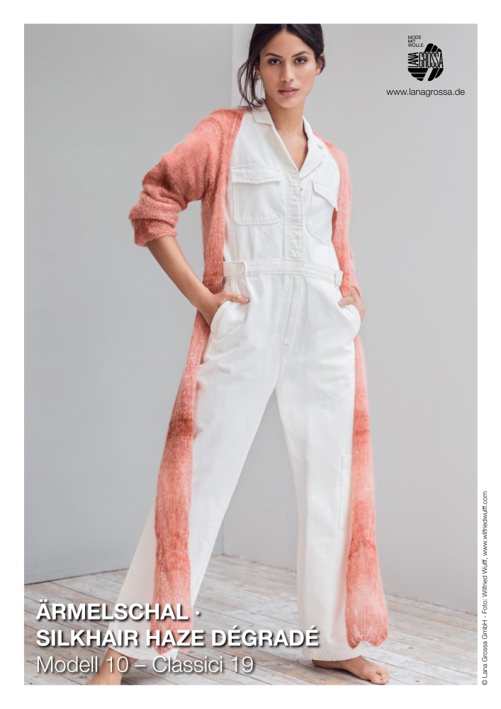 Ärmelschal aus Silkhair Haze Dégradé