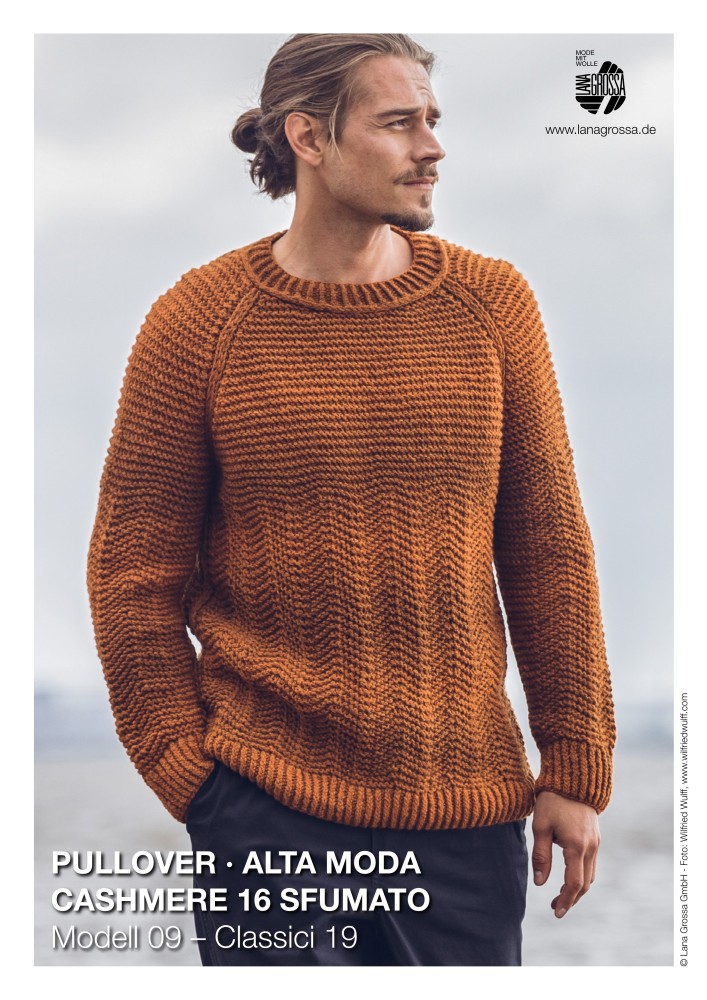 Pullover Mod. 09 aus Lana Grossa Alta Moda Cashmere 16 Sfumato