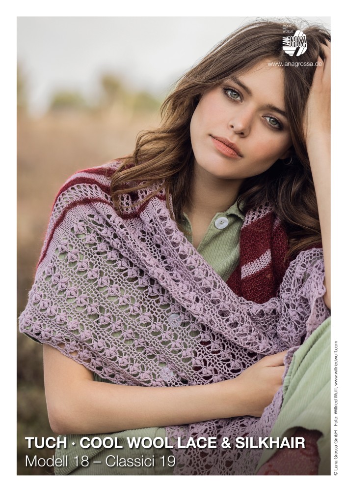 Tuch aus Cool Wool Lace und Silkhair