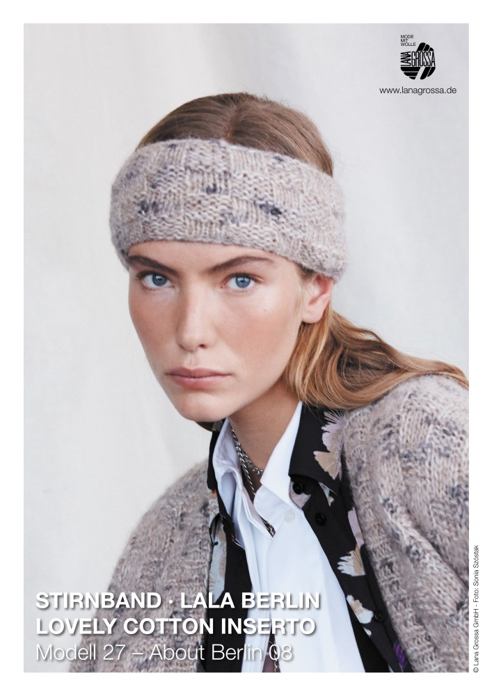 Stirnband Lala Berlin Lovely Cotton Inserto Modell 27 – About Berlin 08