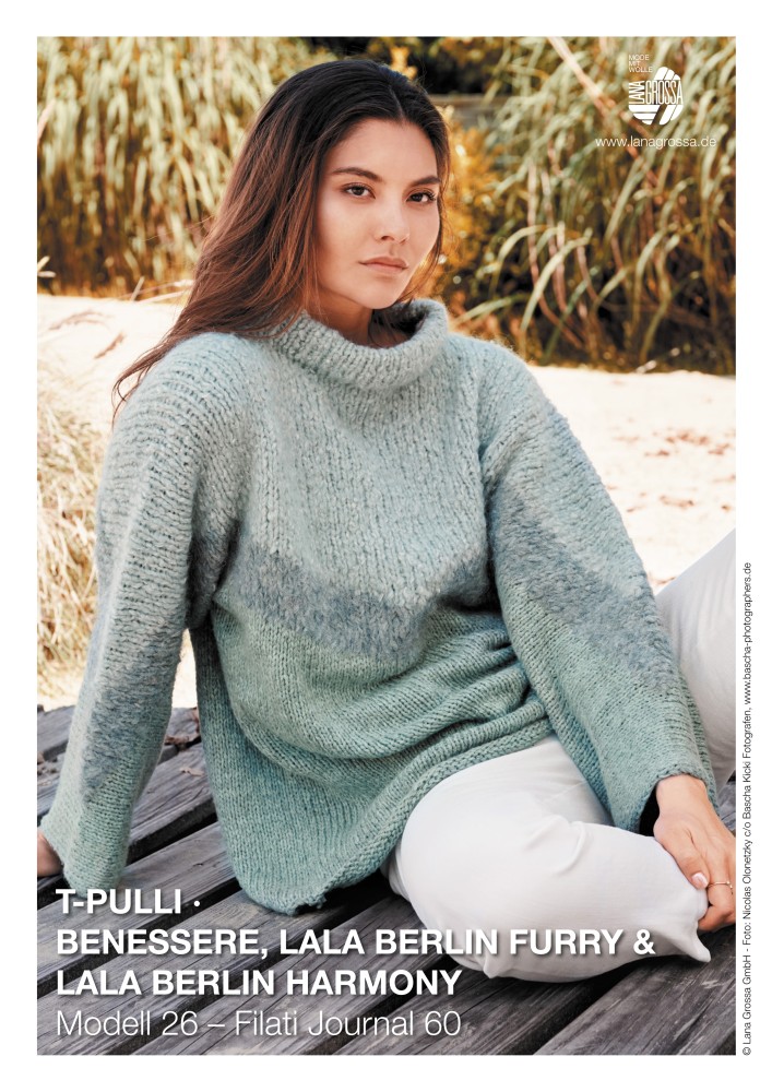 T-Pulli mit Einstrickmuster